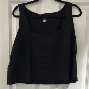Old Navy Black Sleeveless Crop Tank Top